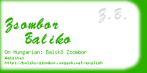 zsombor baliko business card
